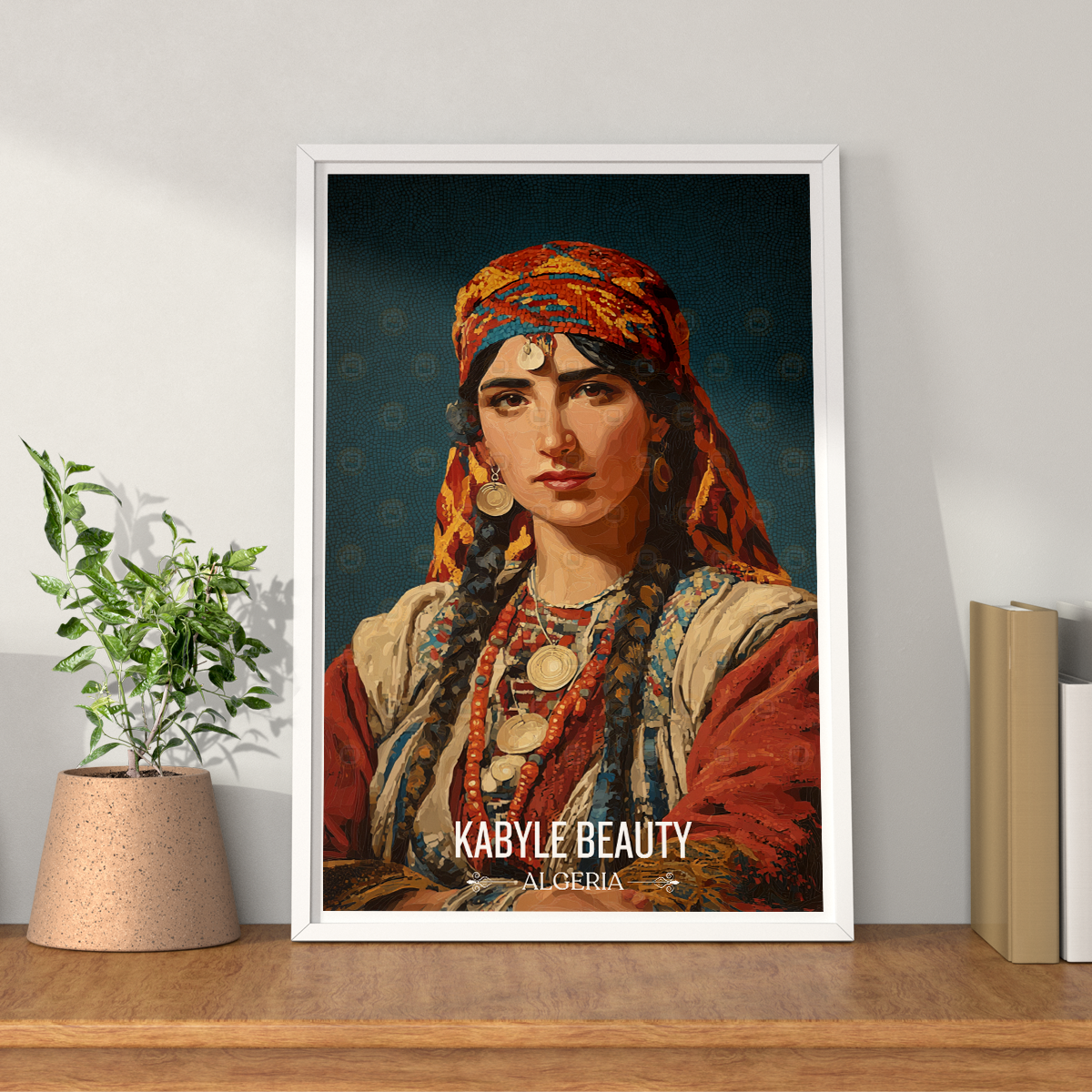 Kabyle Beauty - Algeria - Travel Poster Vintage Style Wall Art Print - Art Print - Travel Art Poster