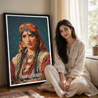Kabyle Beauty - Algeria - Travel Poster Vintage Style Wall Art Print - Art Print - Travel Art Poster