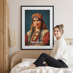 Kabyle Beauty - Algeria - Travel Poster Vintage Style Wall Art Print - Art Print - Travel Art Poster