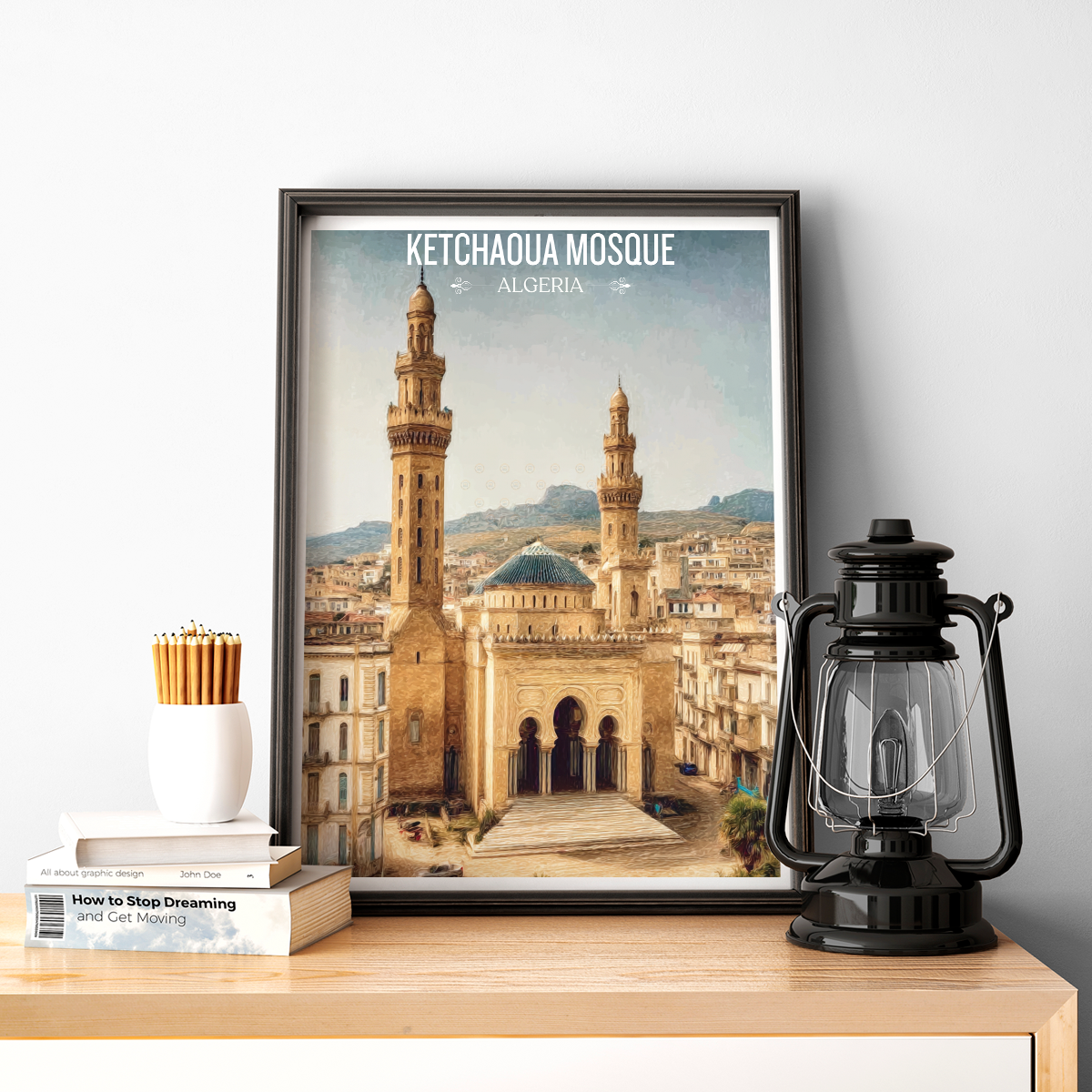 Ketchaoua Mosque - Algeria - Travel Poster Vintage Style Wall Art Print - Art Print - Travel Art Poster