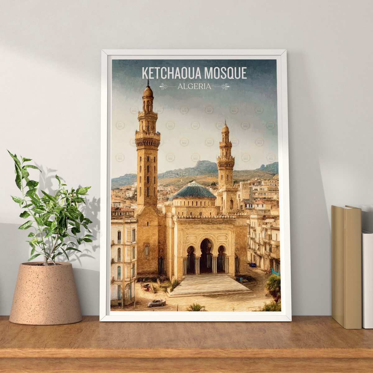 Ketchaoua Mosque - Algeria - Travel Poster Vintage Style Wall Art Print - Art Print - Travel Art Poster