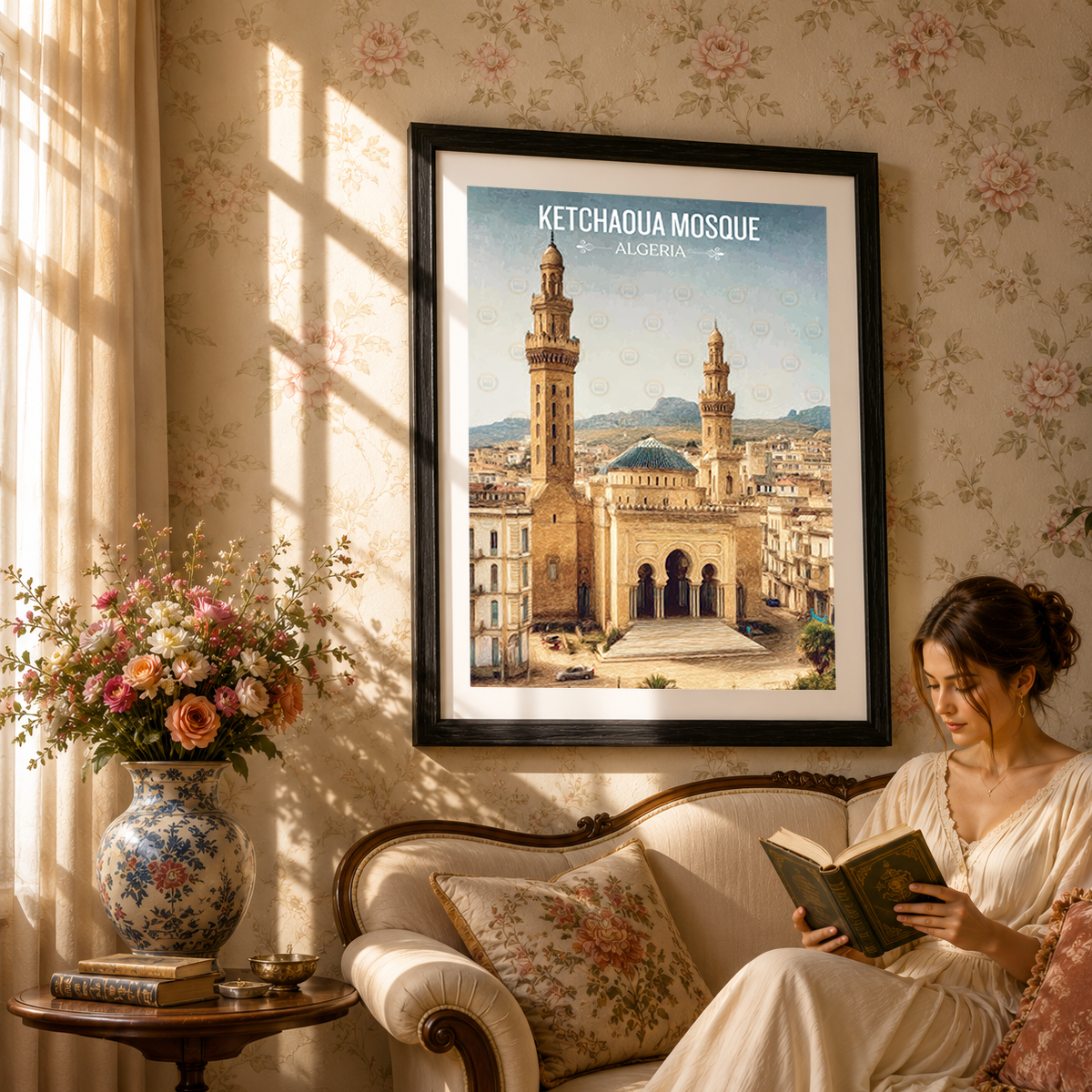 Ketchaoua Mosque - Algeria - Travel Poster Vintage Style Wall Art Print - Art Print - Travel Art Poster