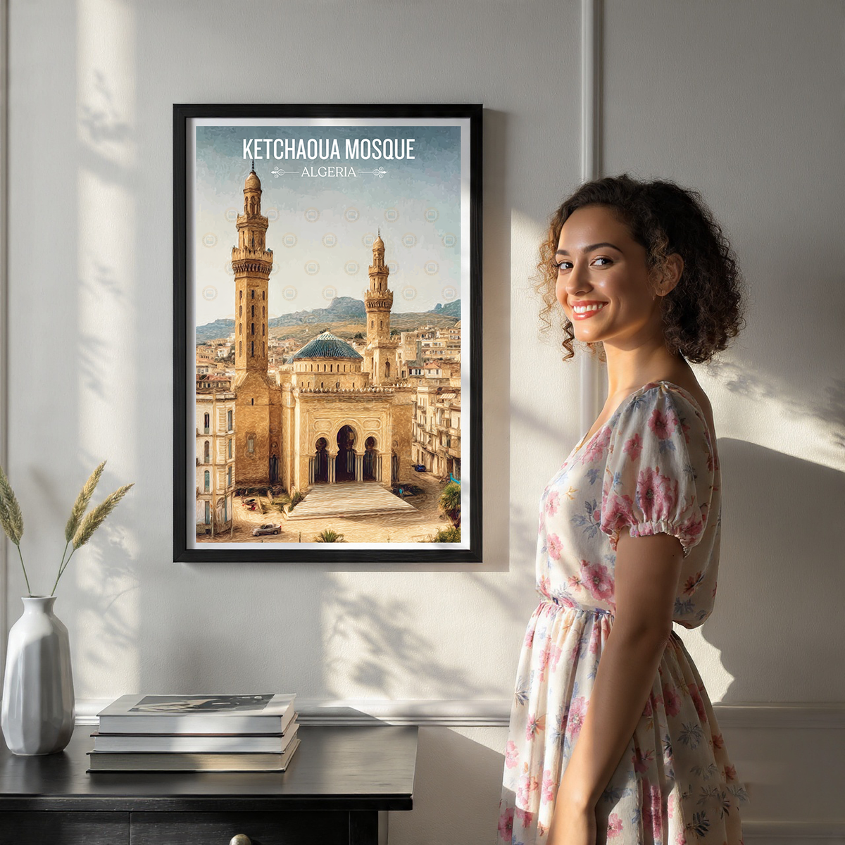 Ketchaoua Mosque - Algeria - Travel Poster Vintage Style Wall Art Print - Art Print - Travel Art Poster