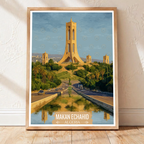 Makam Echahid - Algeria - Travel Poster Vintage Style Wall Art Print - Art Print - Travel Art Poster