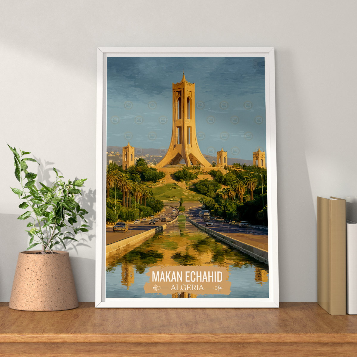 Makam Echahid - Algeria - Travel Poster Vintage Style Wall Art Print - Art Print - Travel Art Poster