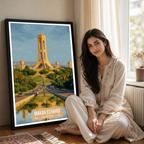 Makam Echahid - Algeria - Travel Poster Vintage Style Wall Art Print - Art Print - Travel Art Poster