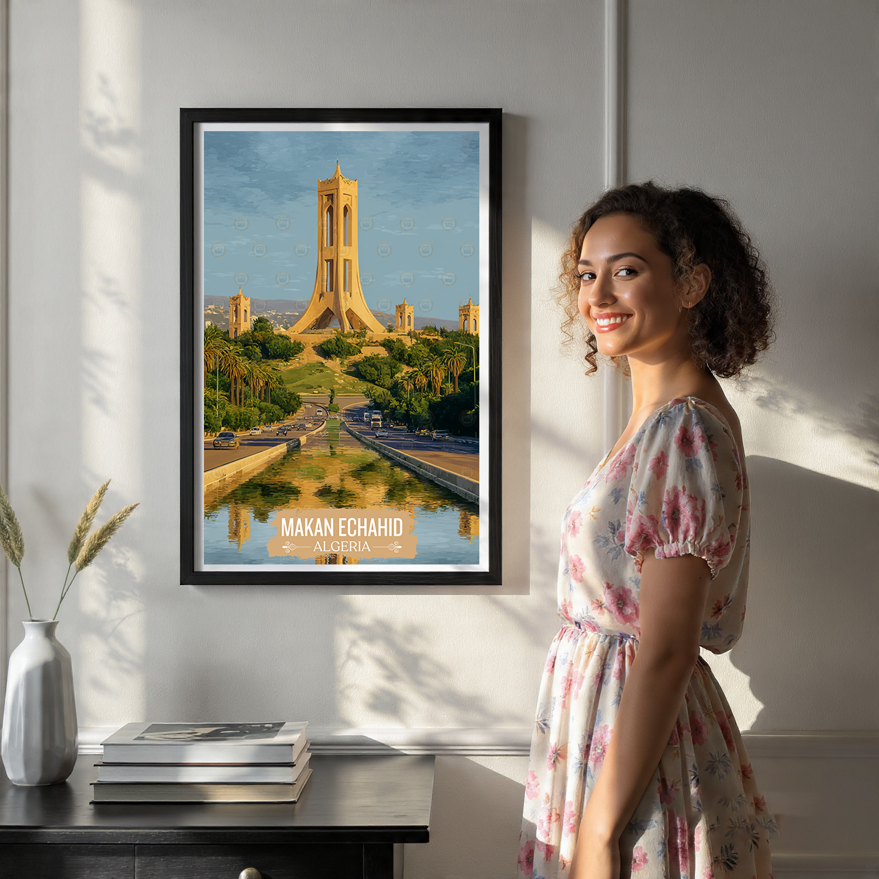 Makam Echahid - Algeria - Travel Poster Vintage Style Wall Art Print - Art Print - Travel Art Poster