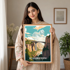 Mellahslimane Overpass - Algeria - Travel Poster Vintage Style Wall Art Print - Art Print - Travel Art Poster