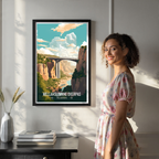 Mellahslimane Overpass - Algeria - Travel Poster Vintage Style Wall Art Print - Art Print - Travel Art Poster