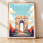 Monument Aux Morts - Algeria - Travel Poster Vintage Style Wall Art Print - Art Print - Travel Art Poster