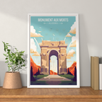 Monument Aux Morts - Algeria - Travel Poster Vintage Style Wall Art Print - Art Print - Travel Art Poster