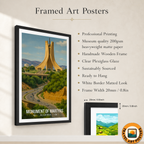 Monument of Martyrs - Algeria - Travel Poster Vintage Style Wall Art Print - Art Print - Travel Art Poster