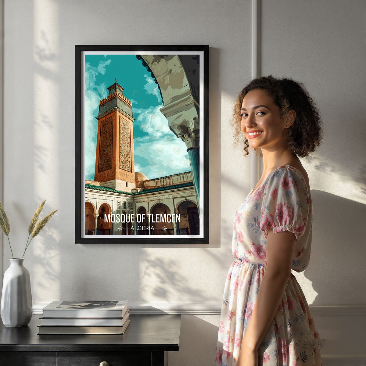 Mosque of Tlemcen - Algeria - Travel Poster Vintage Style Wall Art Print - Art Print - Travel Art Poster
