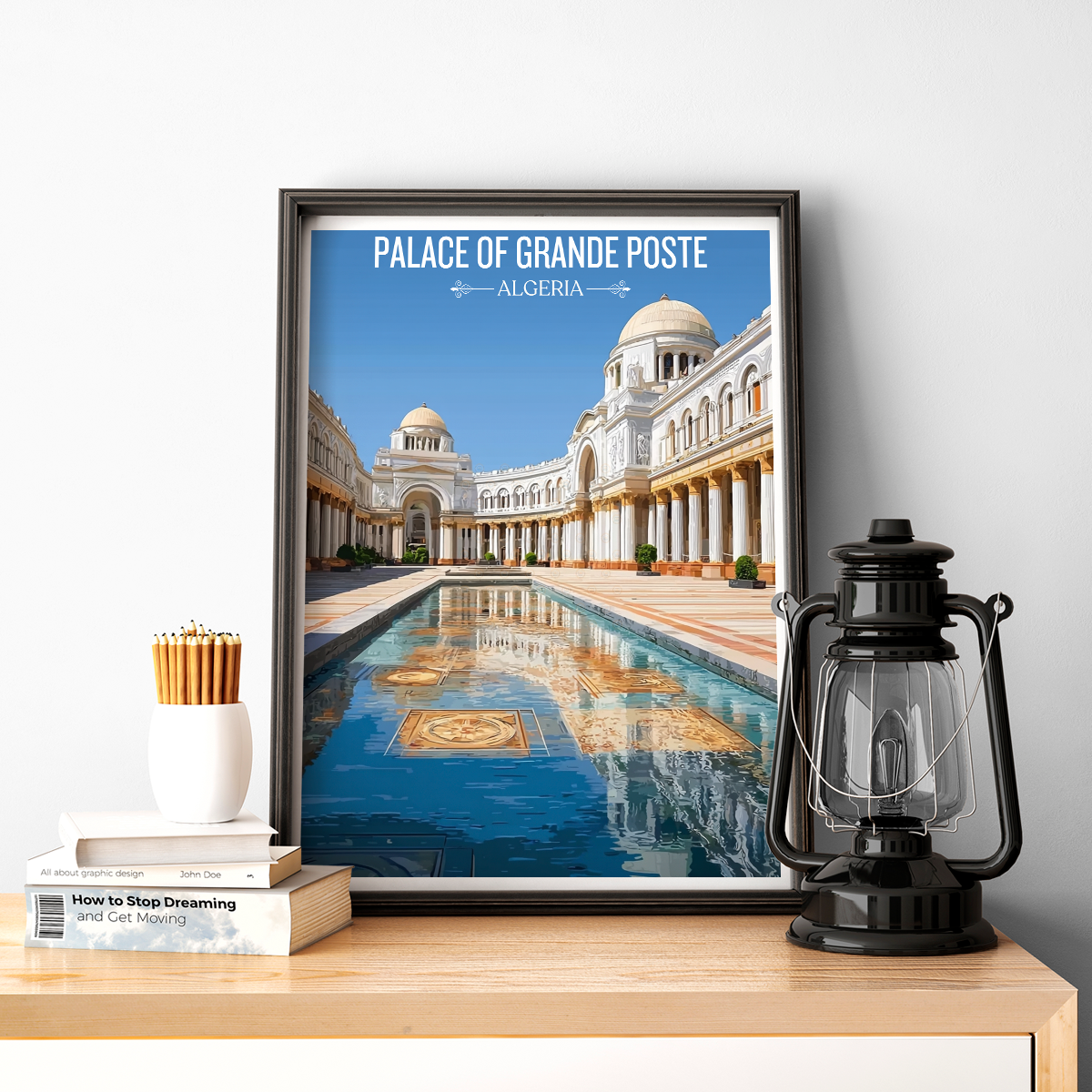 Palace of Grande Poste - Algeria - Travel Poster Vintage Style Wall Art Print - Art Print - Travel Art Poster