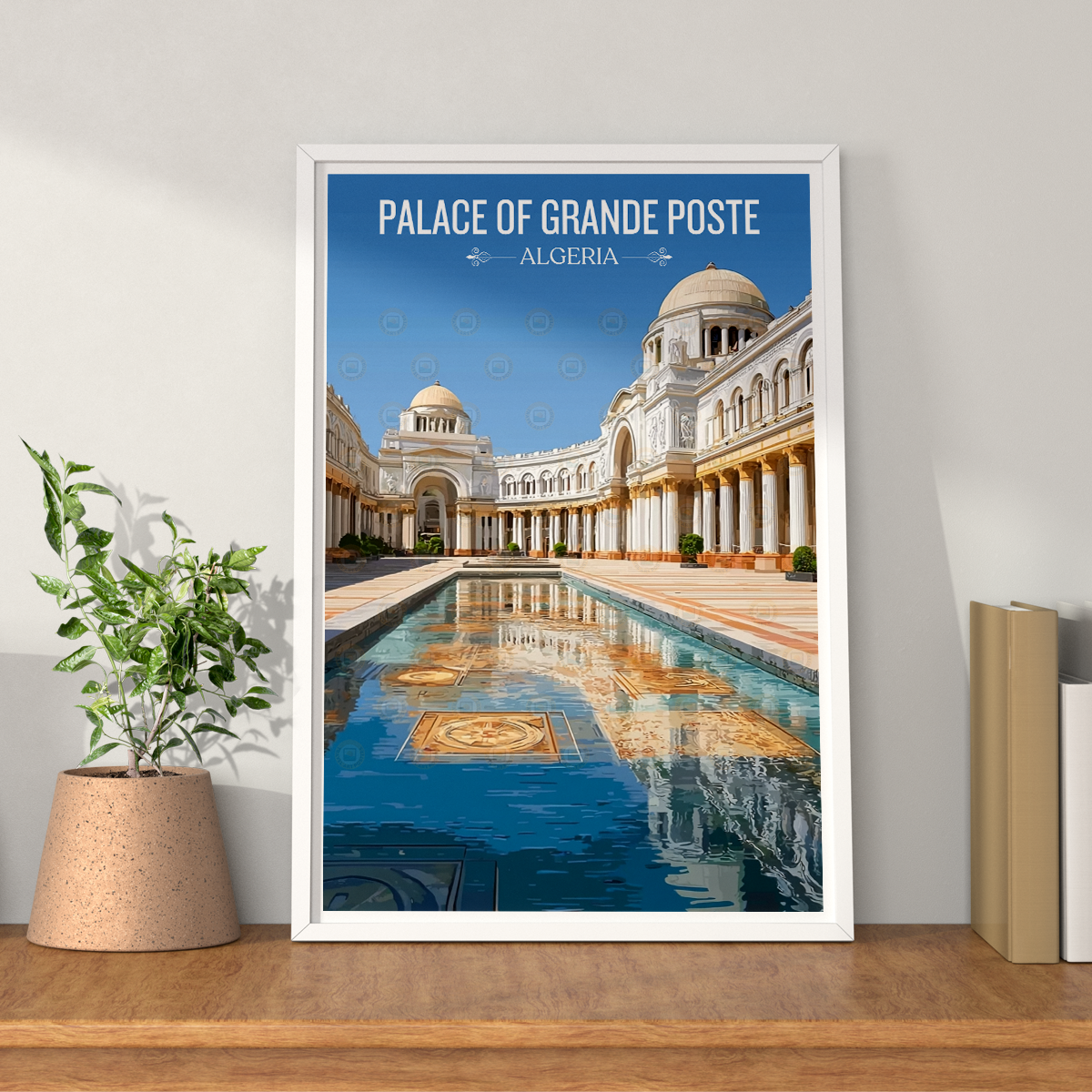Palace of Grande Poste - Algeria - Travel Poster Vintage Style Wall Art Print - Art Print - Travel Art Poster