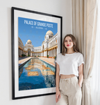 Palace of Grande Poste - Algeria - Travel Poster Vintage Style Wall Art Print - Art Print - Travel Art Poster
