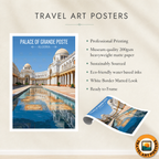 Palace of Grande Poste - Algeria - Travel Poster Vintage Style Wall Art Print - Art Print - Travel Art Poster