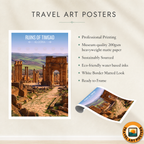 Ruins of Timgad - Algeria - Travel Poster Vintage Style Wall Art Print - Art Print - Travel Art Poster