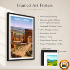 Ruins of Timgad - Algeria - Travel Poster Vintage Style Wall Art Print - Art Print - Travel Art Poster