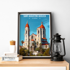 Saint Augustine Basilica - Algeria - Travel Poster Vintage Style Wall Art Print - Art Print - Travel Art Poster