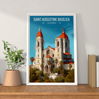 Saint Augustine Basilica - Algeria - Travel Poster Vintage Style Wall Art Print - Art Print - Travel Art Poster