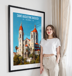 Saint Augustine Basilica - Algeria - Travel Poster Vintage Style Wall Art Print - Art Print - Travel Art Poster