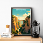 Sidi Rached Viaduct - Algeria - Travel Poster Vintage Style Wall Art Print - Art Print - Travel Art Poster