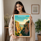 Sidi Rached Viaduct - Algeria - Travel Poster Vintage Style Wall Art Print - Art Print - Travel Art Poster