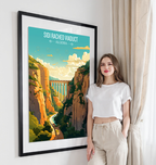 Sidi Rached Viaduct - Algeria - Travel Poster Vintage Style Wall Art Print - Art Print - Travel Art Poster