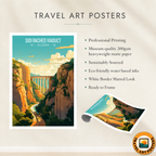Sidi Rached Viaduct - Algeria - Travel Poster Vintage Style Wall Art Print - Art Print - Travel Art Poster