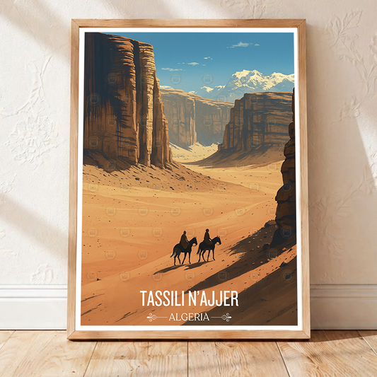 Tassili N'Ajjer - Algeria - Travel Poster Vintage Style Wall Art Print - Art Print - Travel Art Poster