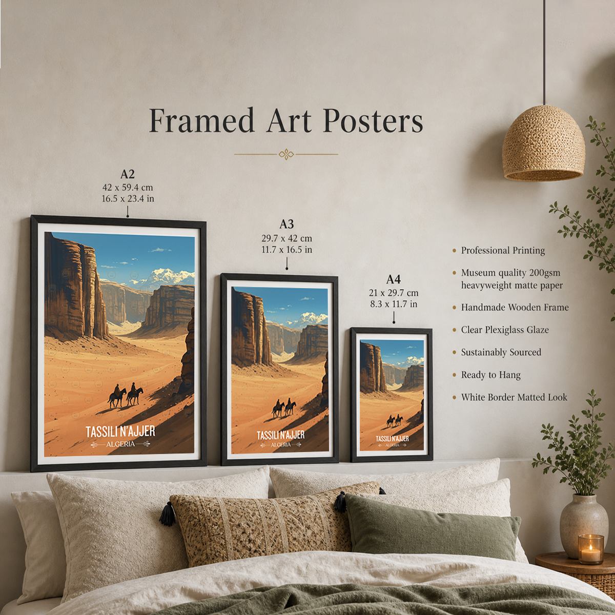 Tassili N'Ajjer - Algeria - Travel Poster Vintage Style Wall Art Print - Art Print - Travel Art Poster
