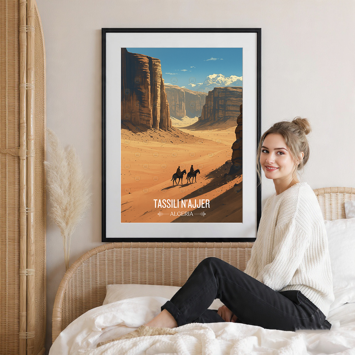 Tassili N'Ajjer - Algeria - Travel Poster Vintage Style Wall Art Print - Art Print - Travel Art Poster