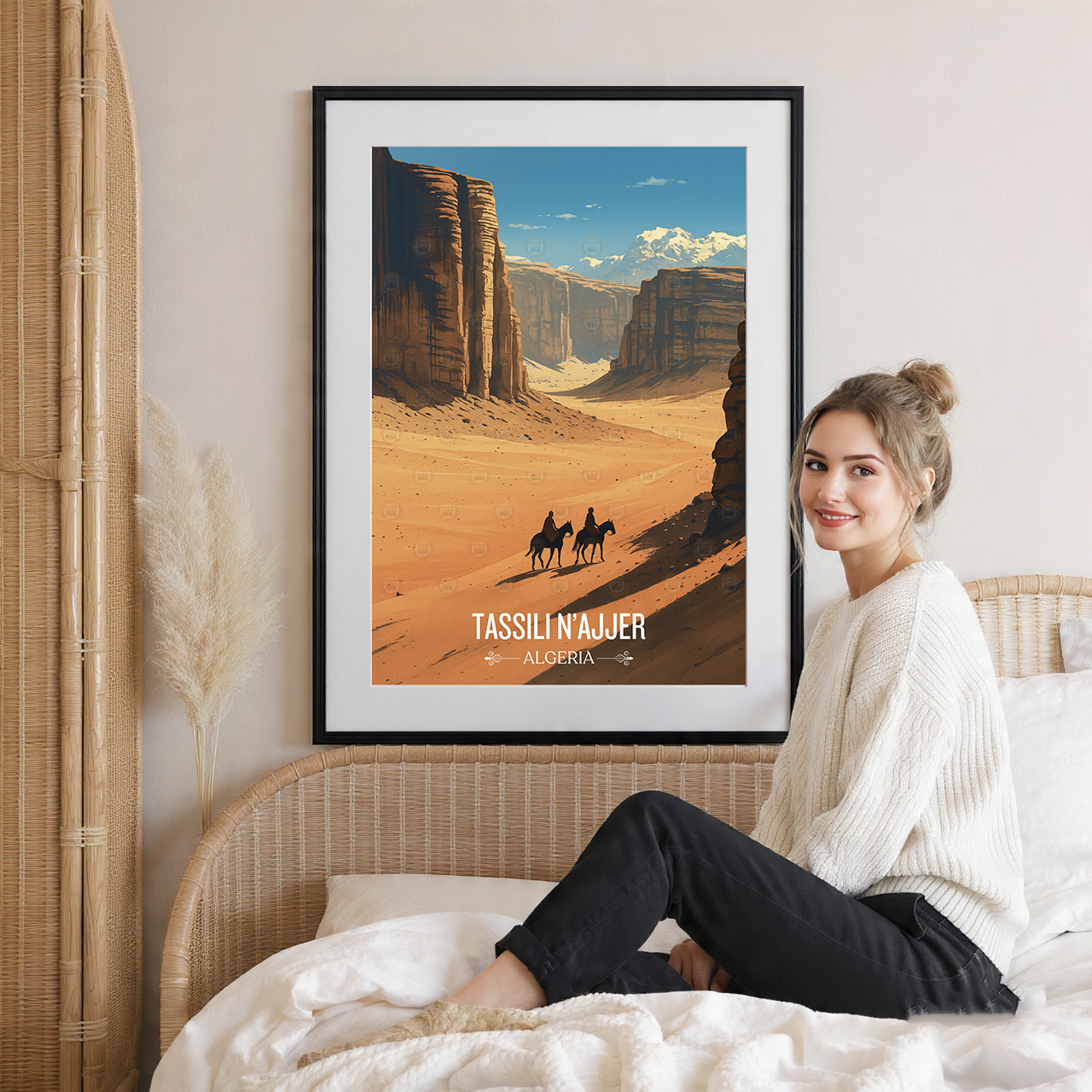 Tassili N'Ajjer - Algeria - Travel Poster Vintage Style Wall Art Print - Art Print - Travel Art Poster