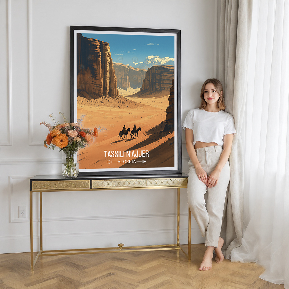 Tassili N'Ajjer - Algeria - Travel Poster Vintage Style Wall Art Print - Art Print - Travel Art Poster