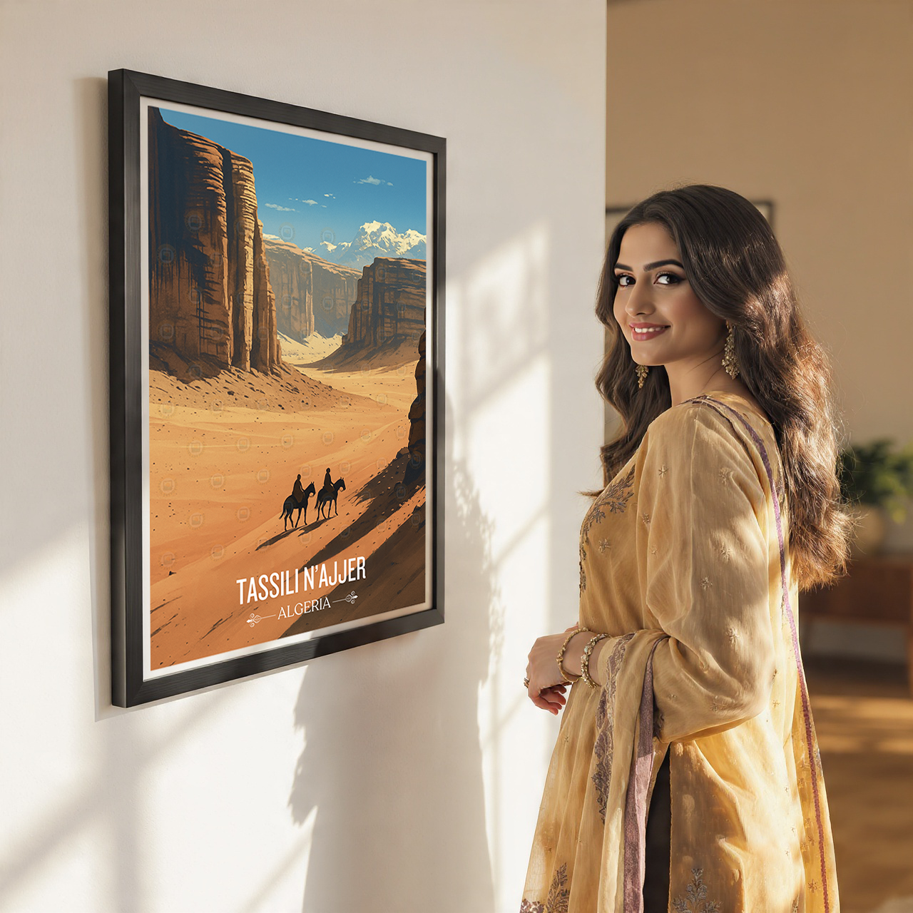 Tassili N'Ajjer - Algeria - Travel Poster Vintage Style Wall Art Print - Art Print - Travel Art Poster