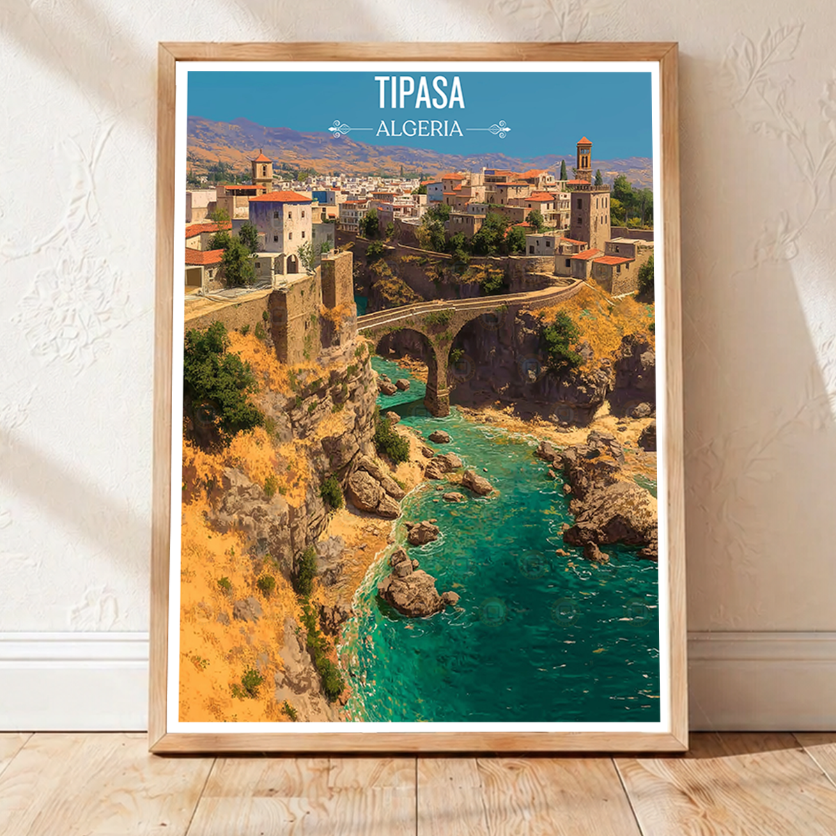 Tipasa - Algeria - Travel Poster Vintage Style Wall Art Print - Art Print - Travel Art Poster