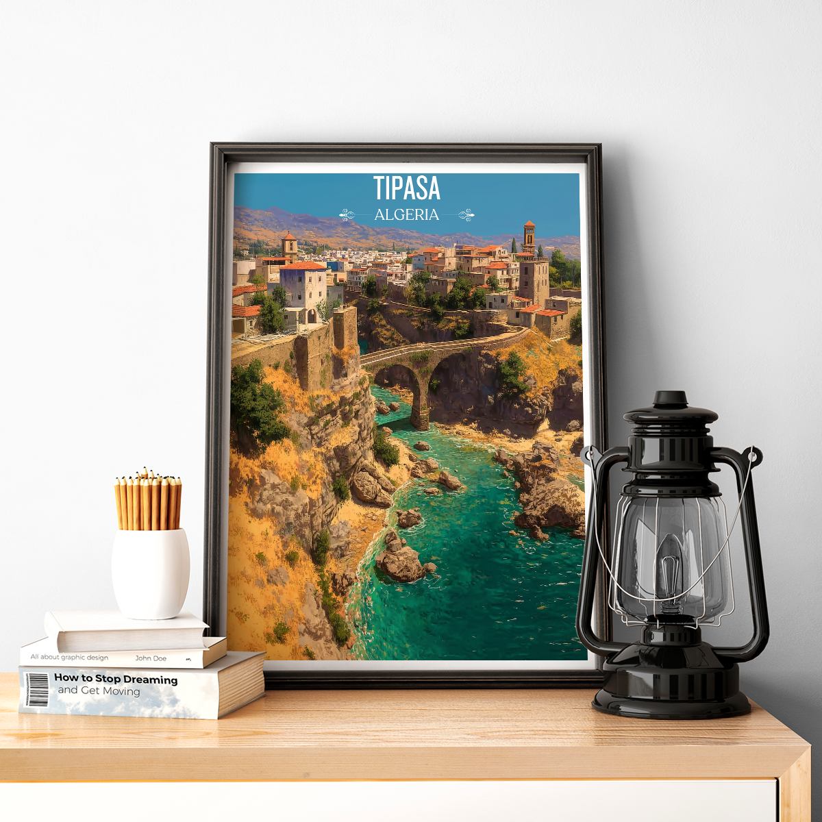 Tipasa - Algeria - Travel Poster Vintage Style Wall Art Print - Art Print - Travel Art Poster
