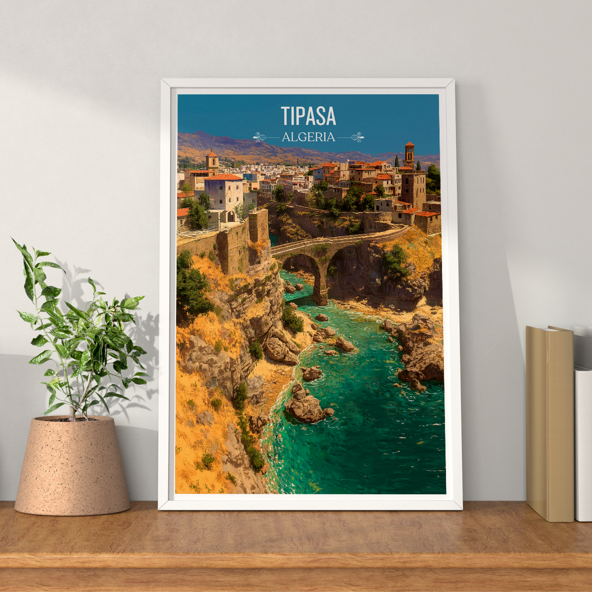 Tipasa - Algeria - Travel Poster Vintage Style Wall Art Print - Art Print - Travel Art Poster