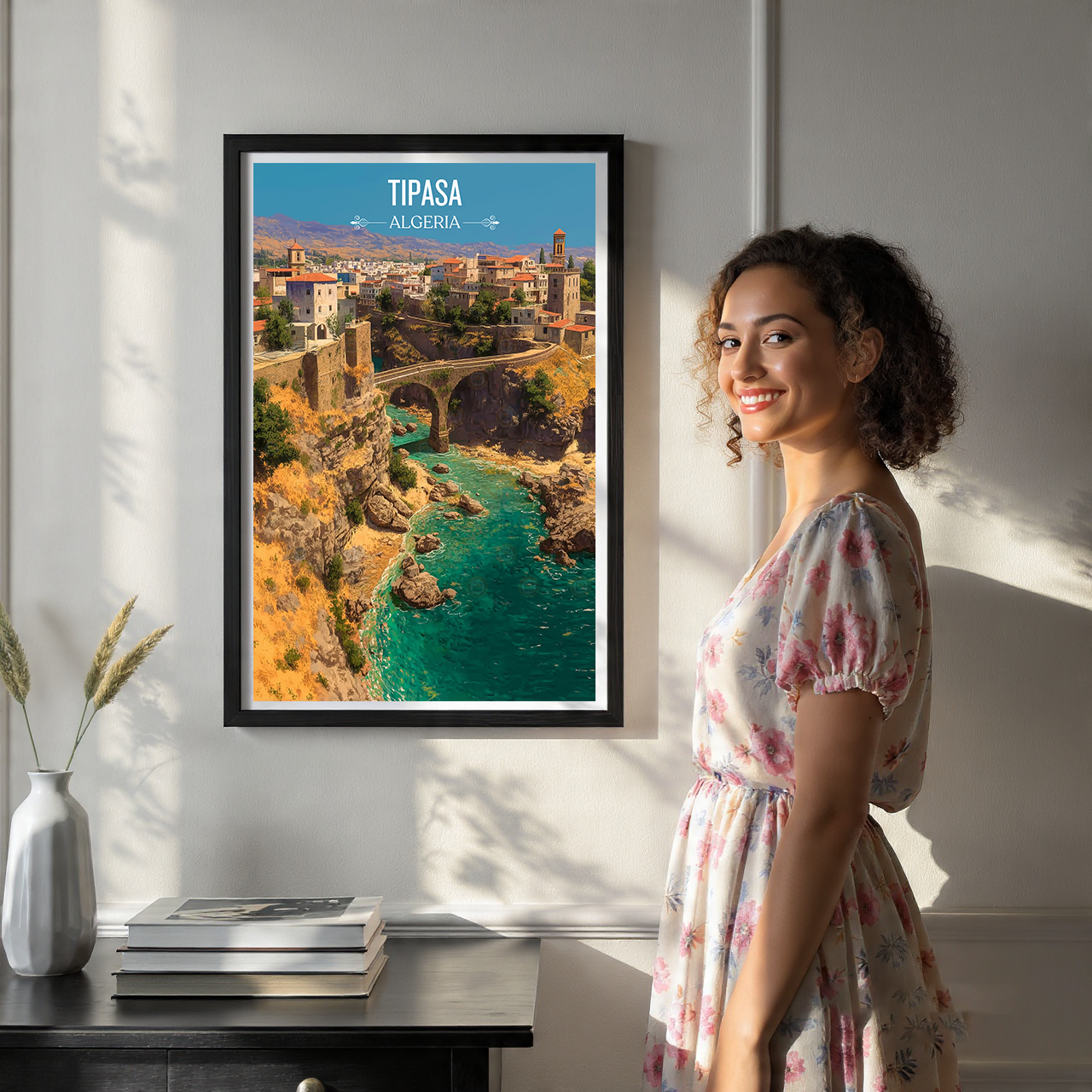 Tipasa - Algeria - Travel Poster Vintage Style Wall Art Print - Art Print - Travel Art Poster