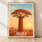 Angola - Travel Poster Vintage Style Wall Art Print - Art Print - Travel Art Poster