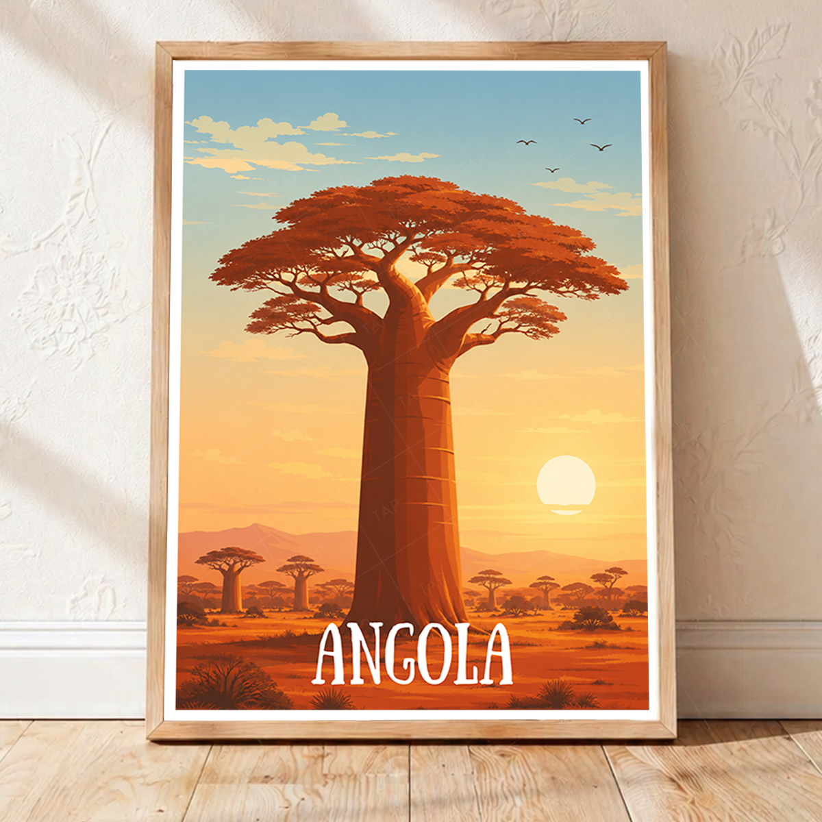 Angola - Travel Poster Vintage Style Wall Art Print - Art Print - Travel Art Poster
