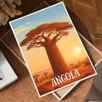 Angola - Travel Poster Vintage Style Wall Art Print - Art Print - Travel Art Poster