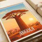 Angola - Travel Poster Vintage Style Wall Art Print - Art Print - Travel Art Poster