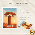 Angola - Travel Poster Vintage Style Wall Art Print - Art Print - Travel Art Poster