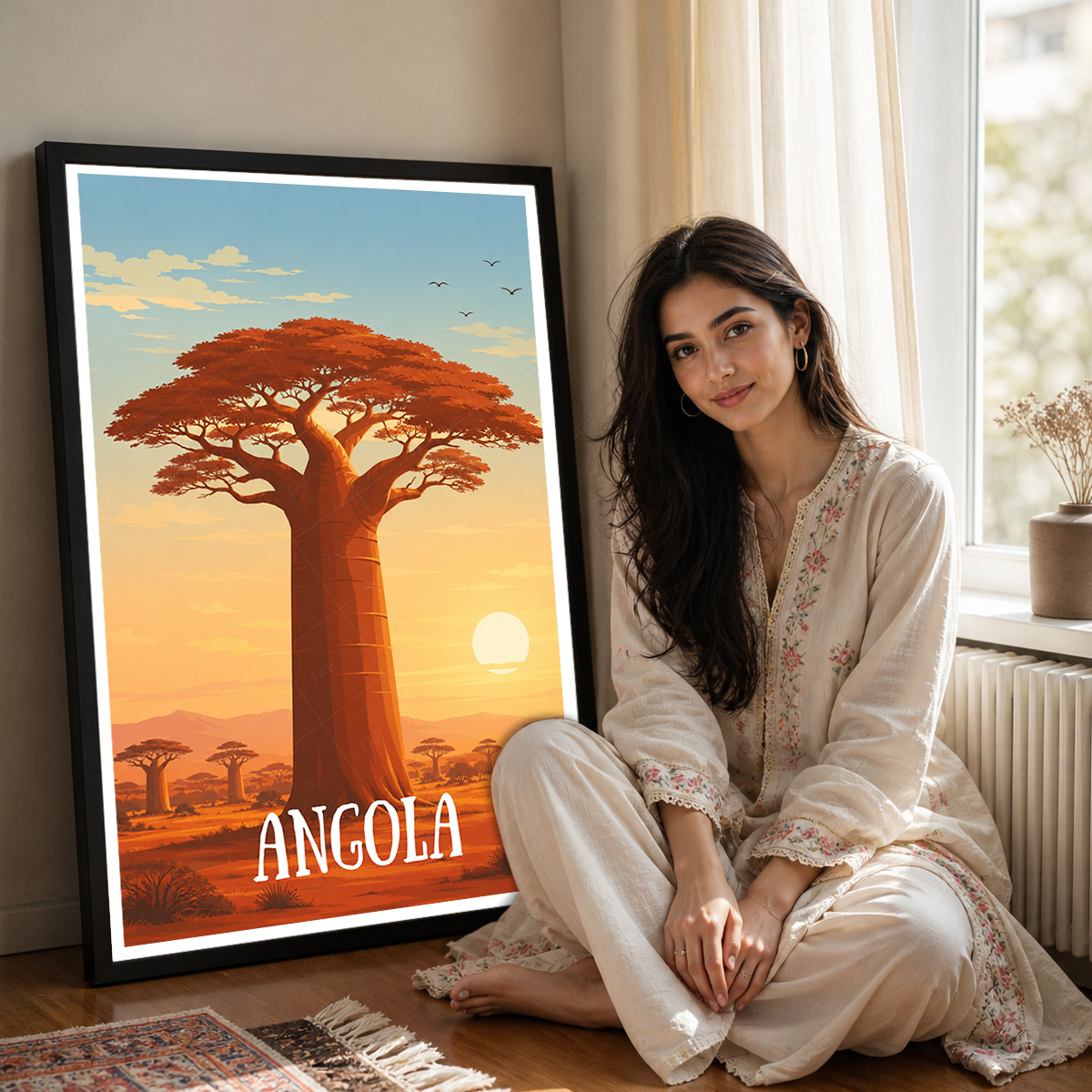 Angola - Travel Poster Vintage Style Wall Art Print - Art Print - Travel Art Poster