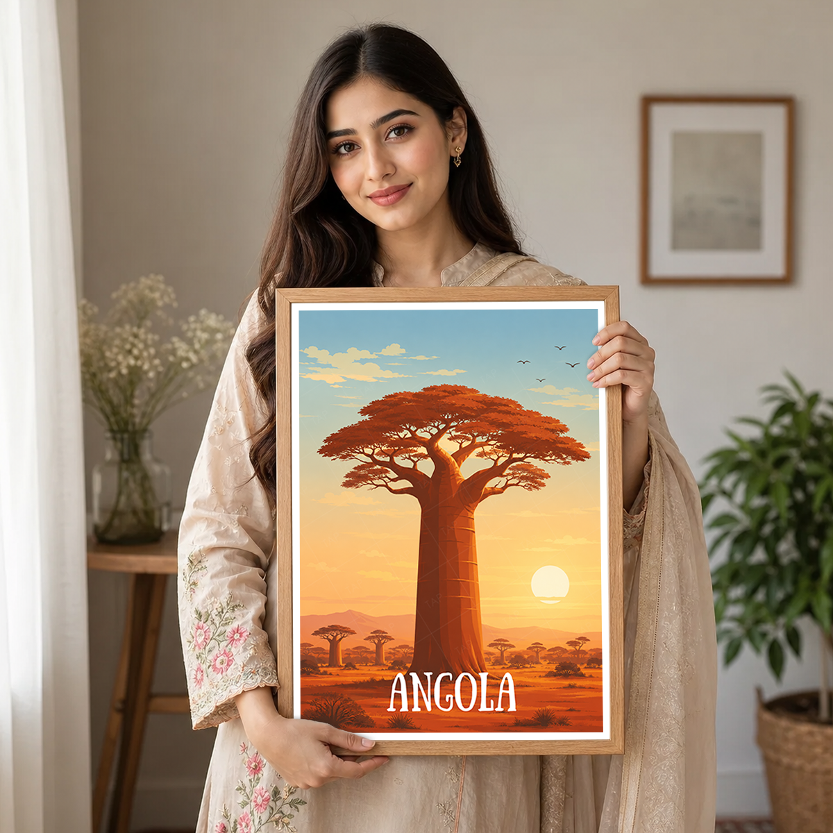 Angola - Travel Poster Vintage Style Wall Art Print - Art Print - Travel Art Poster