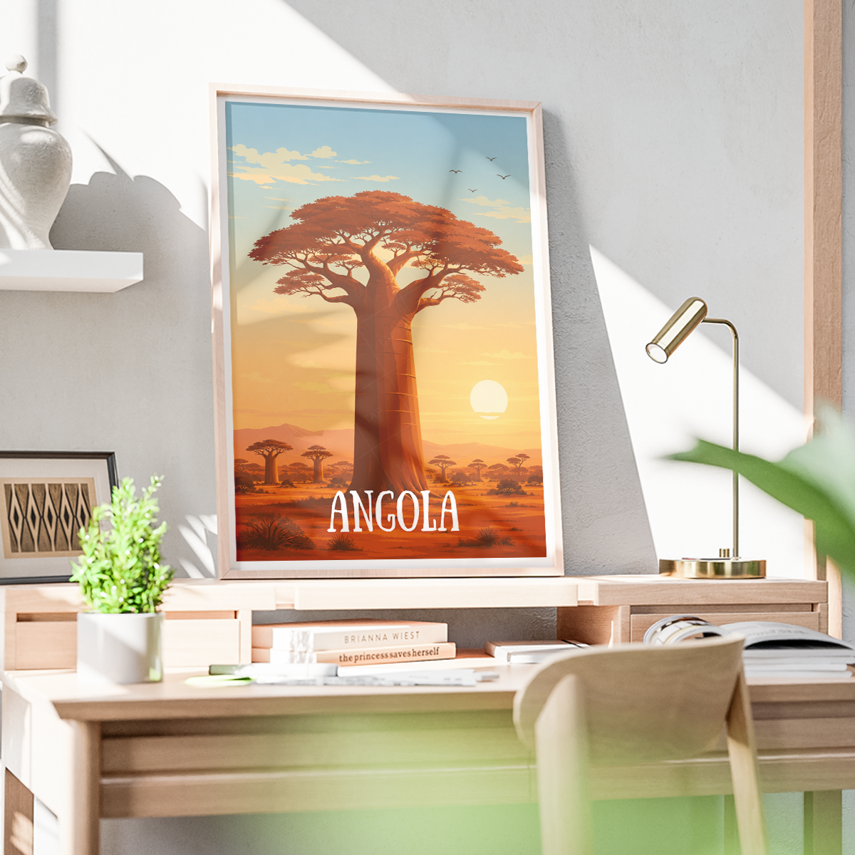 Angola - Travel Poster Vintage Style Wall Art Print - Art Print - Travel Art Poster
