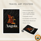 Angola - Travel Poster Vintage Style Wall Art Print - Art Print - Travel Art Poster