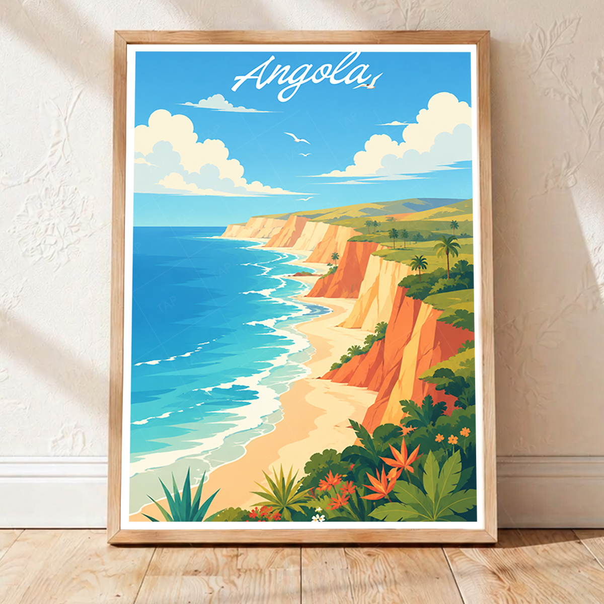 Angola - Travel Poster Vintage Style Wall Art Print - Art Print - Travel Art Poster